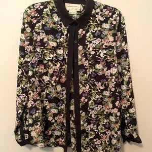 Floral silky blouse